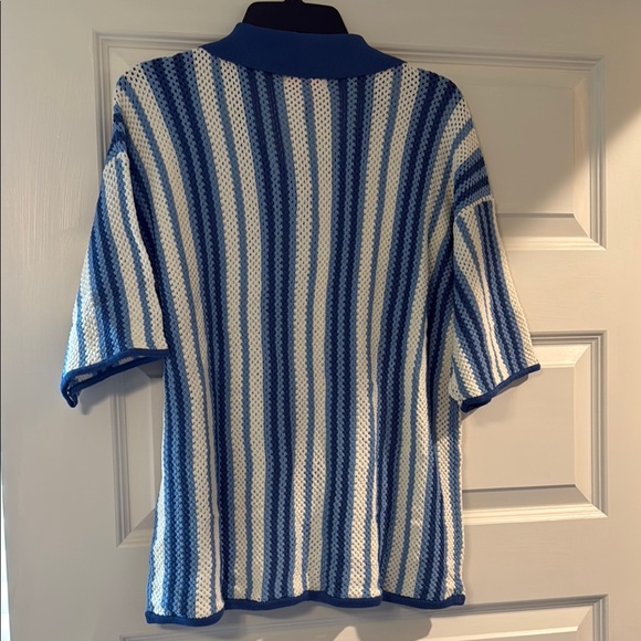 Solid & Striped Knit Button Up - Picture 8 of 8